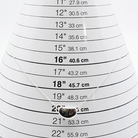 Tiffany & Co Bean Silver Necklace 25-162s - Picture 8 of 8